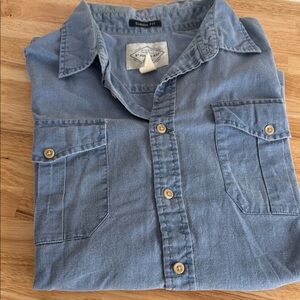 St. John's Bay Light Blue Casual Button Down Shirt